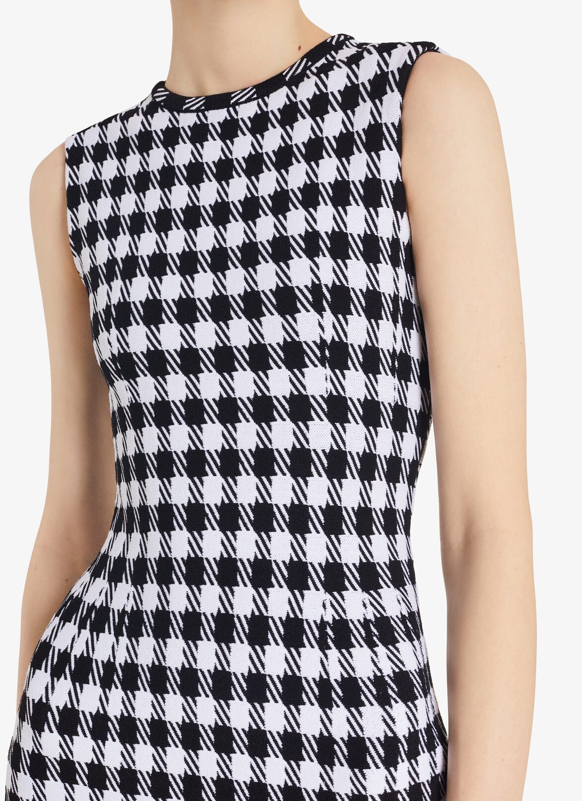 Check Bleistiftkleid ALAÏA SCHWARZ/WEIß CHECK BLEISTIFTKLEID